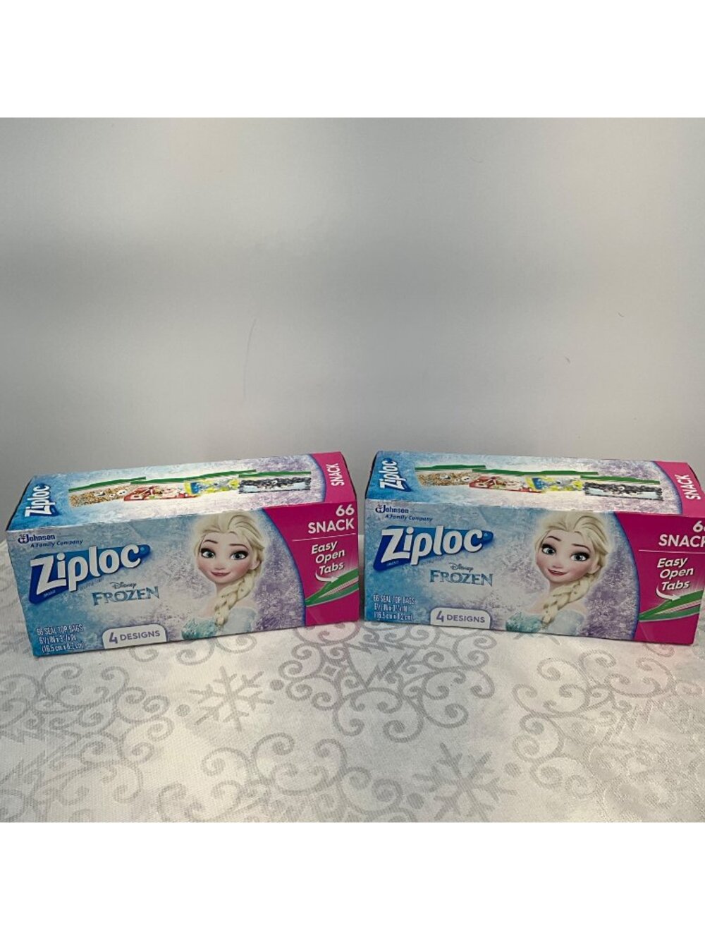 Ziploc Sandwich Bags – Frozen Disney Design – New Sealed Snack Bags 66 Ct  2boxe